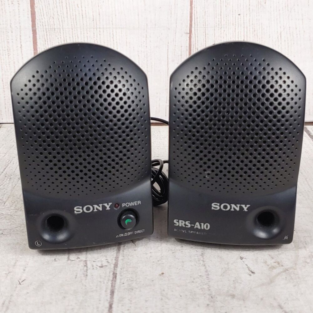 VTG Sony SRS-A10 Active Speaker System Portable Mini Desktop Black Wired TESTED
